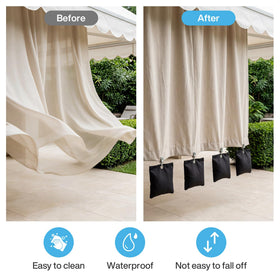 Fnova rust-proof stainless steel clips ensure secure curtain attachment.