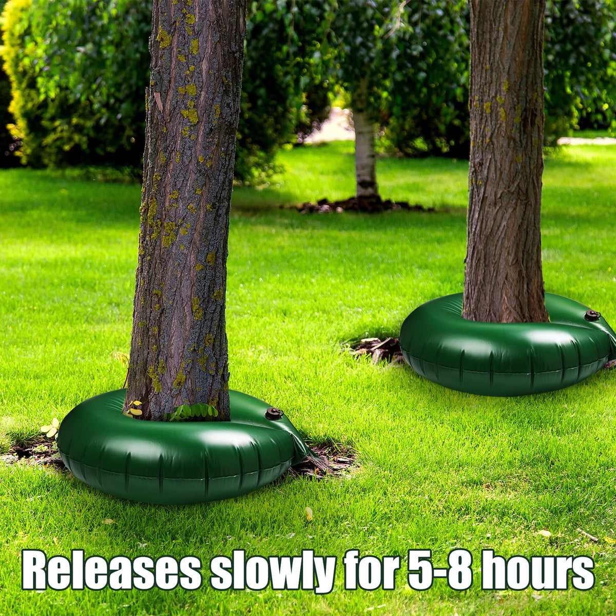 Foaincore 60x60 cm rings hold up to 10 gallons for slow release.