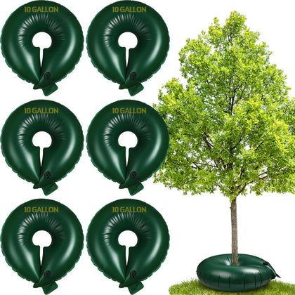 Foaincore tree watering ring 6pc set delivers steady irrigation to roots.