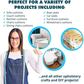 Foamma CertiPUR-US foam cushion with low emissions for safe padding.
