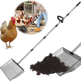 Foandbevi 15-inch scooper with ergonomic grip for comfortable cleaning.