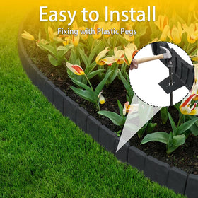 Focefec garden bed edge creates clean soil and mulch separation
