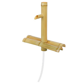 Foci Cozi bamboo fountain designed for indoor and outdoor spaces.