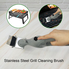 Fockety stainless steel brush delivers durable bristles that protect grill surfaces.