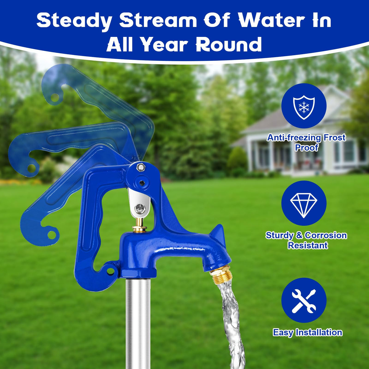 FODACEL rust-proof galvanized pipe in frost-proof hydrant system