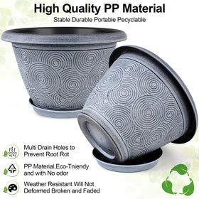 Fodetyff four-pack planter set complements modern home decor.