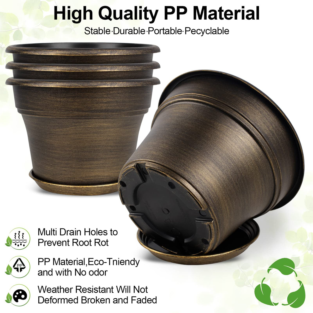 Fodetyff large 13-inch planter suitable for indoor and outdoor plant displays.