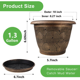 Fodetyff planter with removable saucer keeps surfaces clean