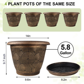 Fodetyff planter with rolled rim is easy to lift when full