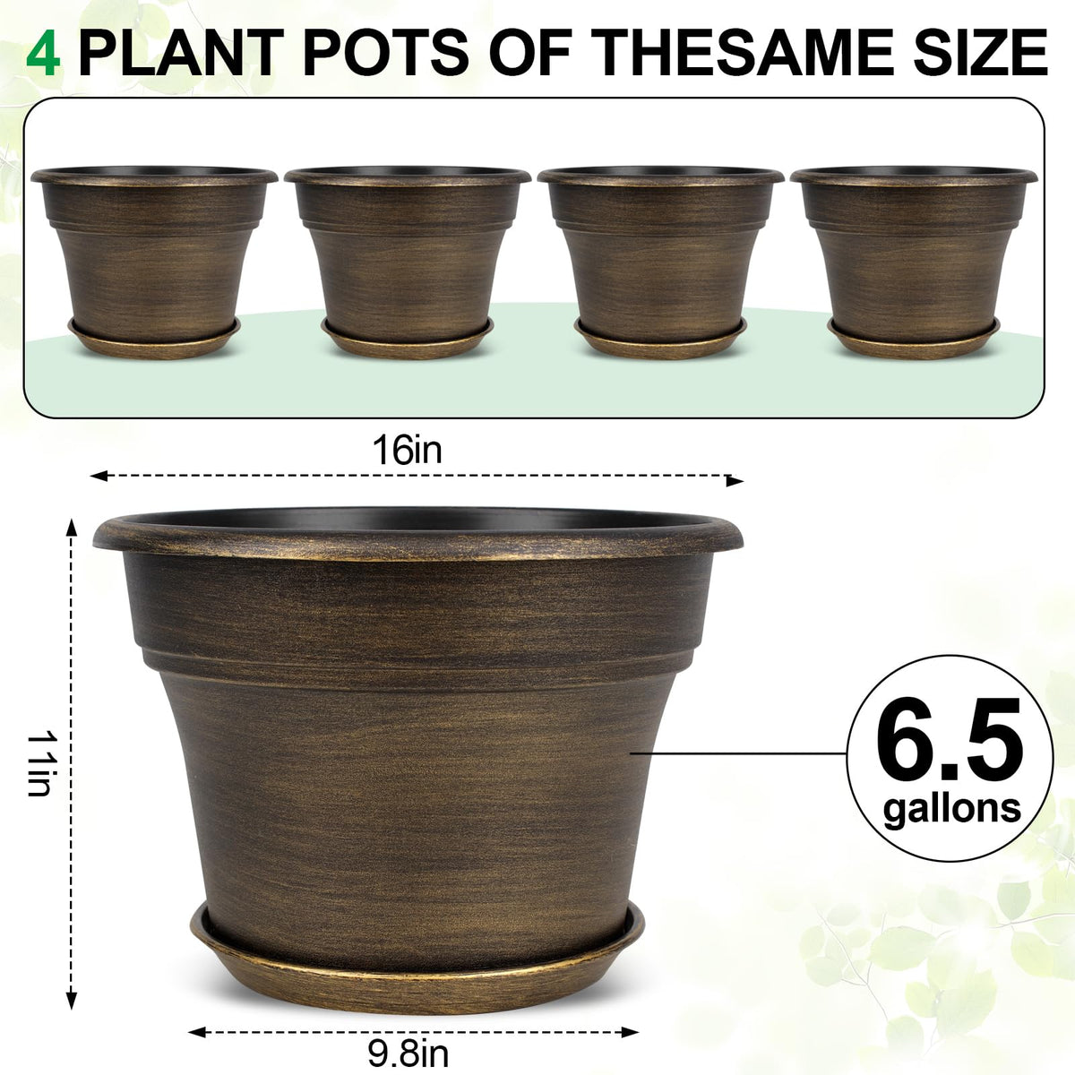 Fodetyff rolled rim pot for easy lifting and moving