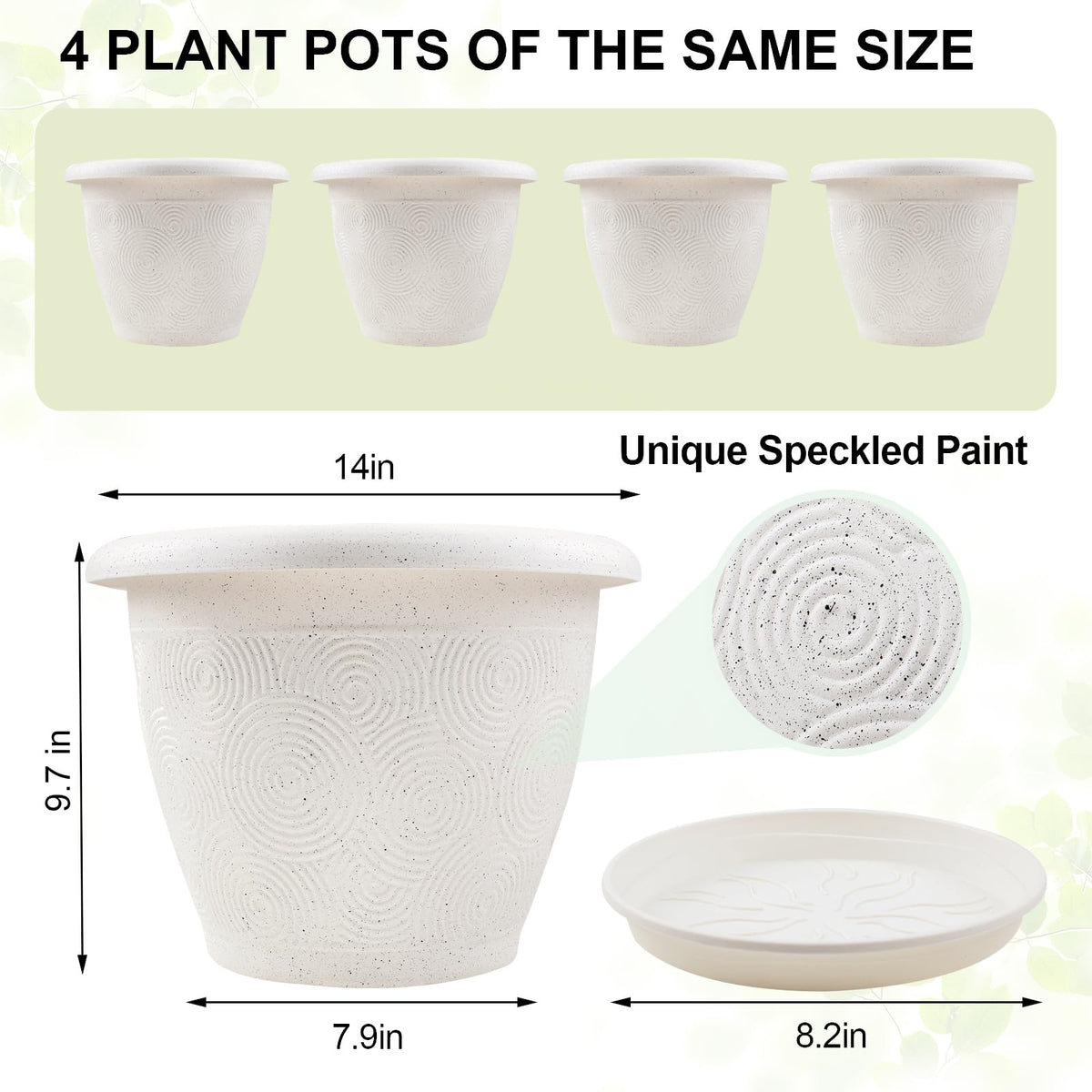 White plastic planter with rolled rim for easy lifting by Fodetyff.