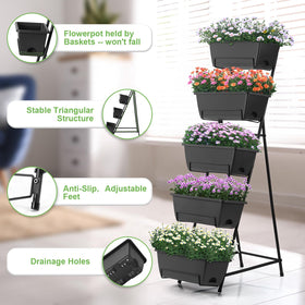Fogein vertical planter suits indoor and outdoor spaces for herbs and vegetables.