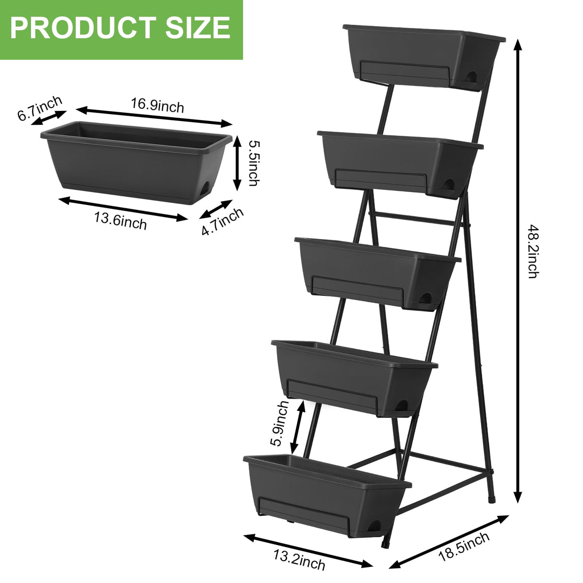Fogein layered design maximizes sunlight exposure for each plant.