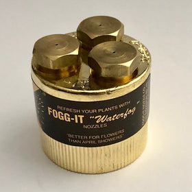 Fogg-It Nozzle brass construction ensures durable, reliable spray in greenhouse settings.