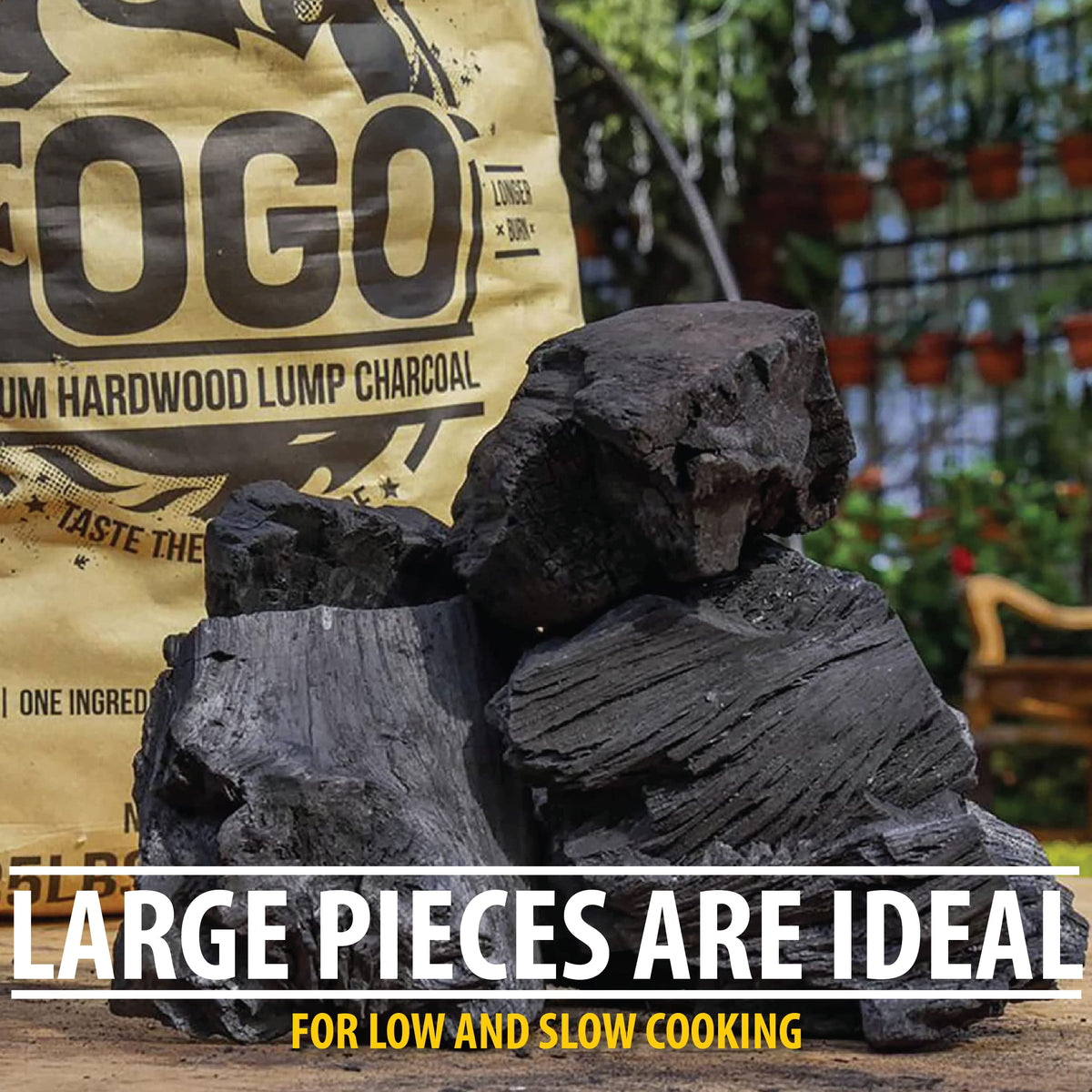 FOGO fast-lighting charcoal for ready-to-grill in minutes