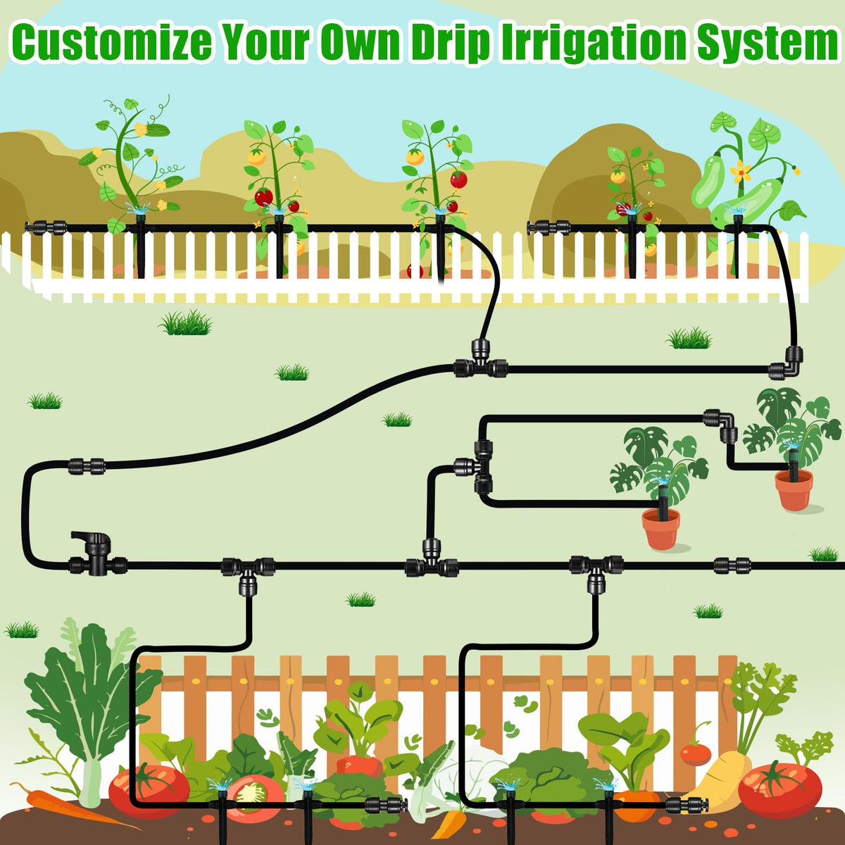 FOGWOWO irrigation kit provides essential fittings for expansion