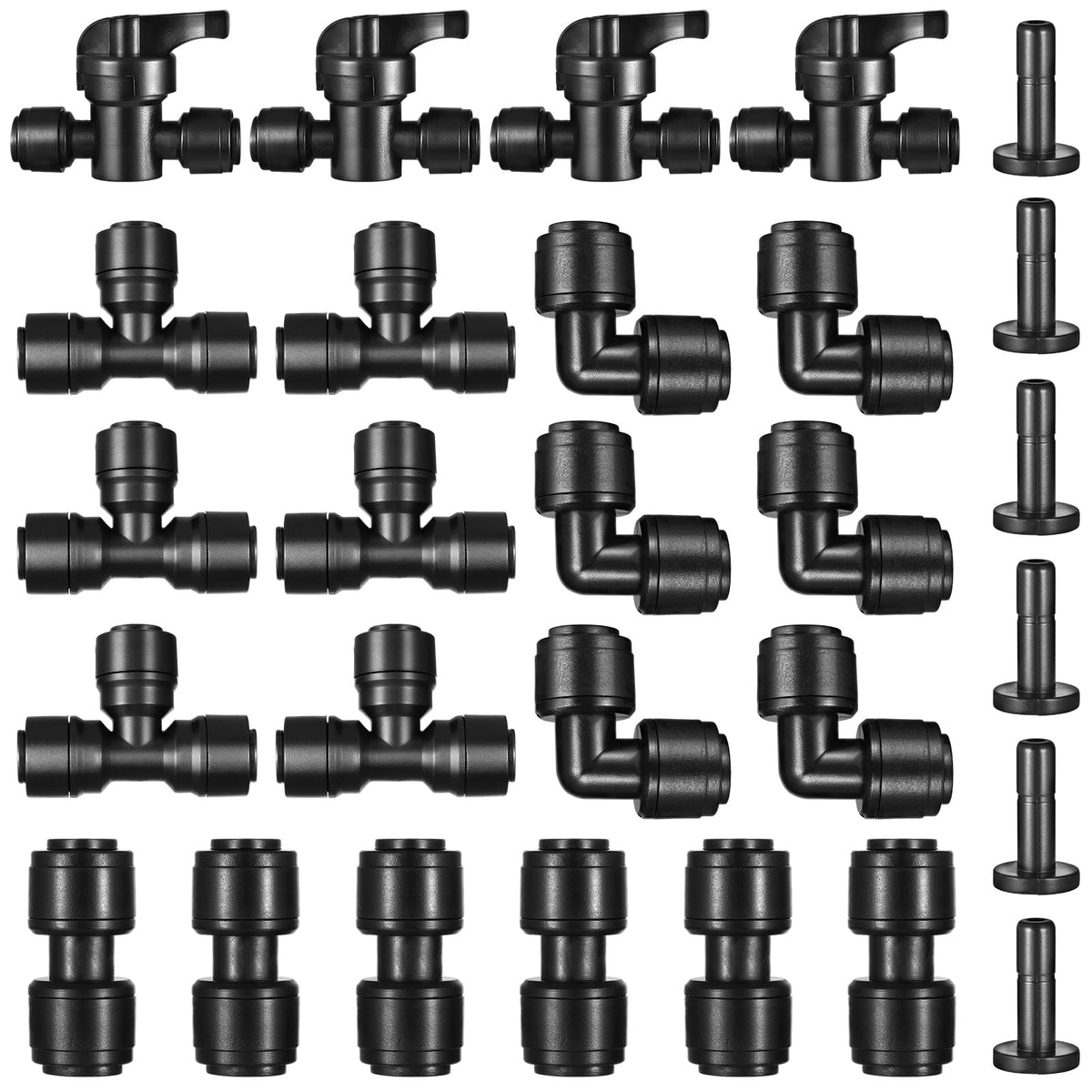 FOGWOWO quick-connect couplings for 1/4 in tubing enable easy multi-point irrigation