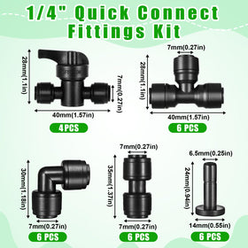 FOGWOWO elbow connectors for 1/4 in tubing route lines neatly