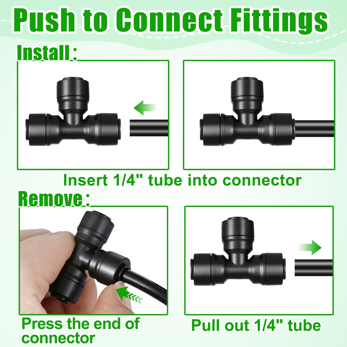 FOGWOWO quick-connect tees expand drip lines for flexible layouts