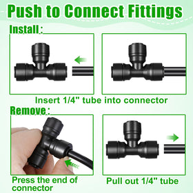 FOGWOWO quick-connect tees expand drip lines for flexible layouts