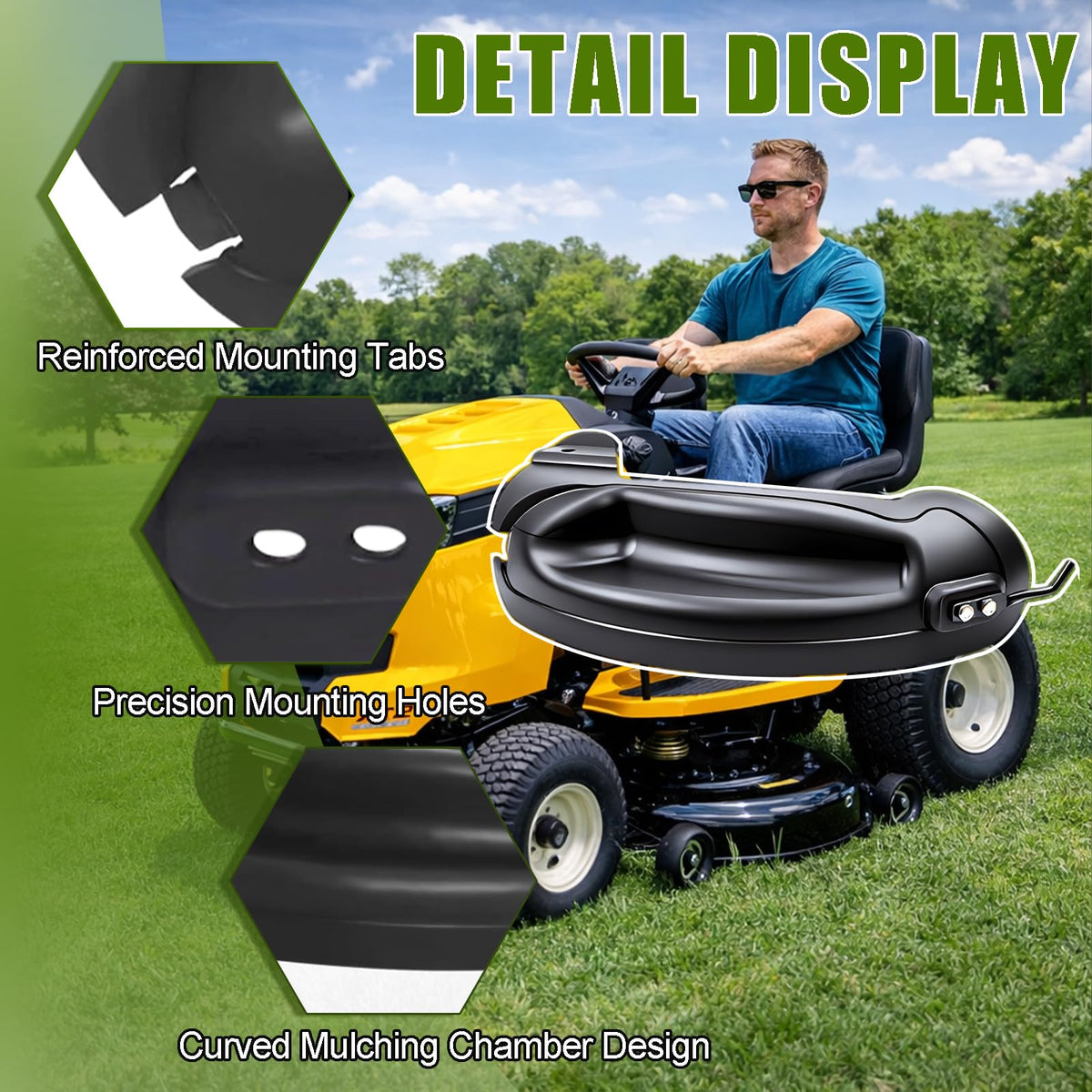 Foifatt mulch plug compatible with 19A30047100 for 46 inch decks, smooth operation.
