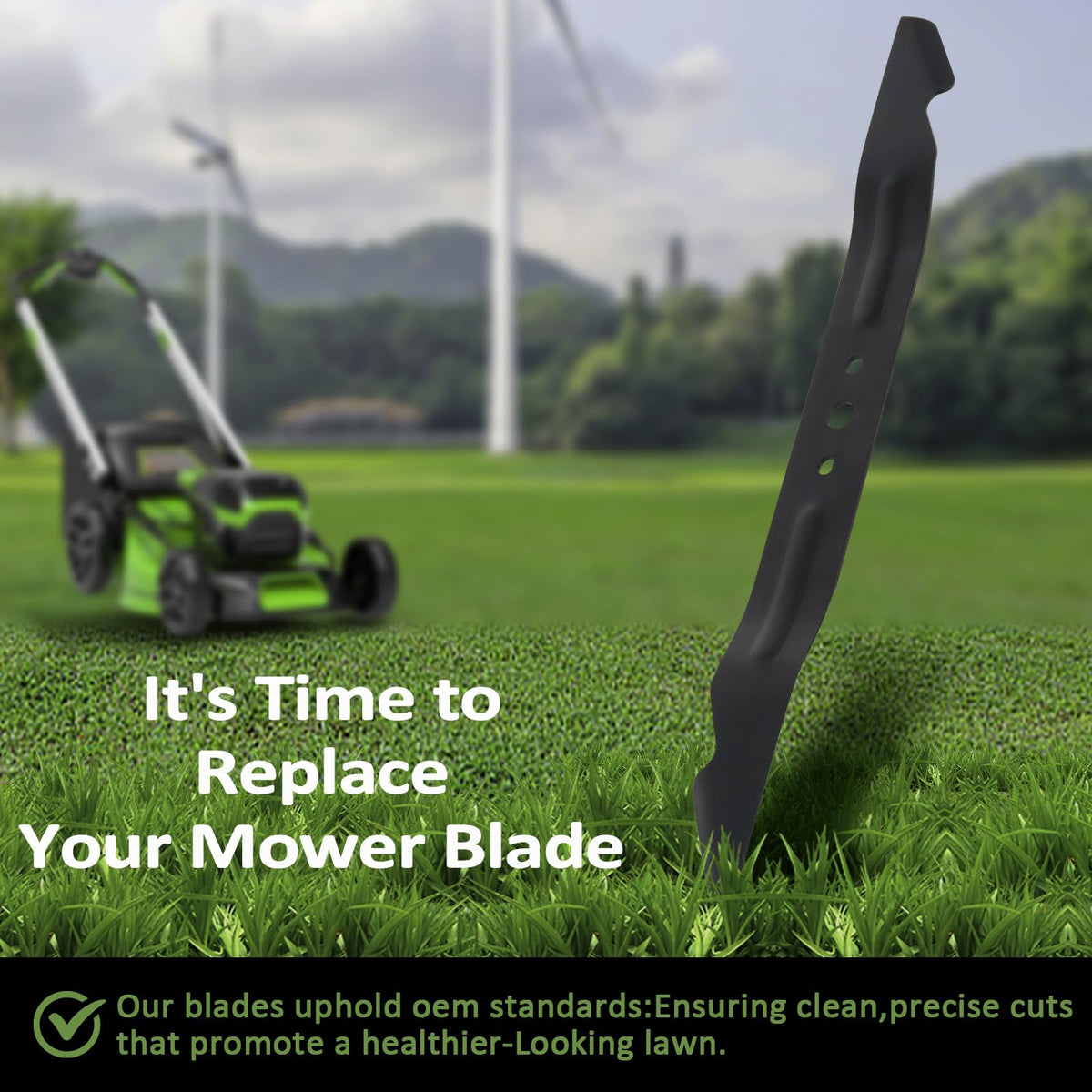 Foifatt AB2100 21-inch blade with precise center mounting hole for easy installation.