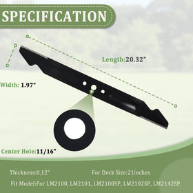 Foifatt AB2100 21-inch blade enabling side discharge on LM2100 LM2101 models.