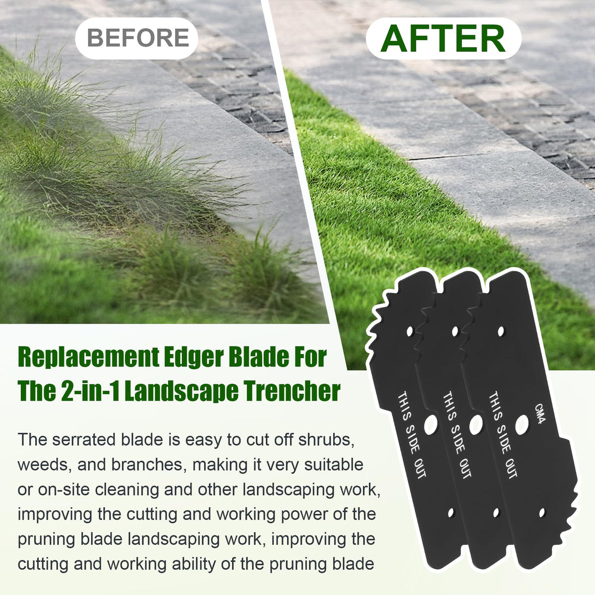 Foifatt EB-007 easy-installation edger blade with quick setup.