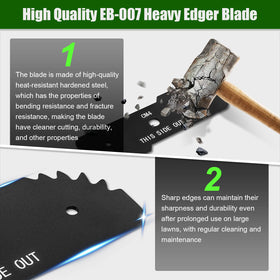 Foifatt EB-007 hardened-steel edger blade for cleaner cuts.