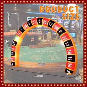 Foilswirl 8 ft tall inflatable arch creates a grand casino entrance
