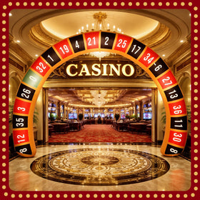Foilswirl colorful roulette design adds dramatic party ambiance