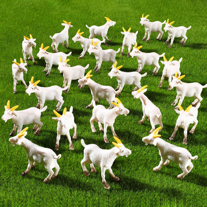 Foilswirl goat mini figurine enhances garden decor with whimsical charm.