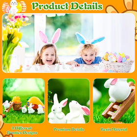 FOIMAS bunny figurines glossy finish highlights details during crafts