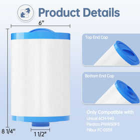 FOIRCEADAL filter for Filbur FC-0359 highlights easy grip top handle