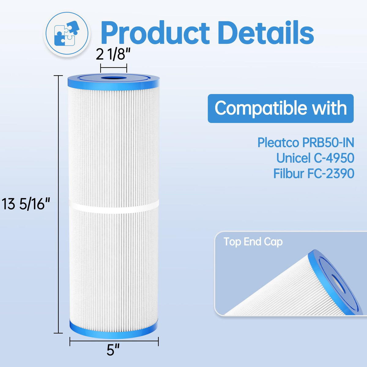 FOIRCEADAL PRB50-IN with 50 sq ft filtration area for debris capture.