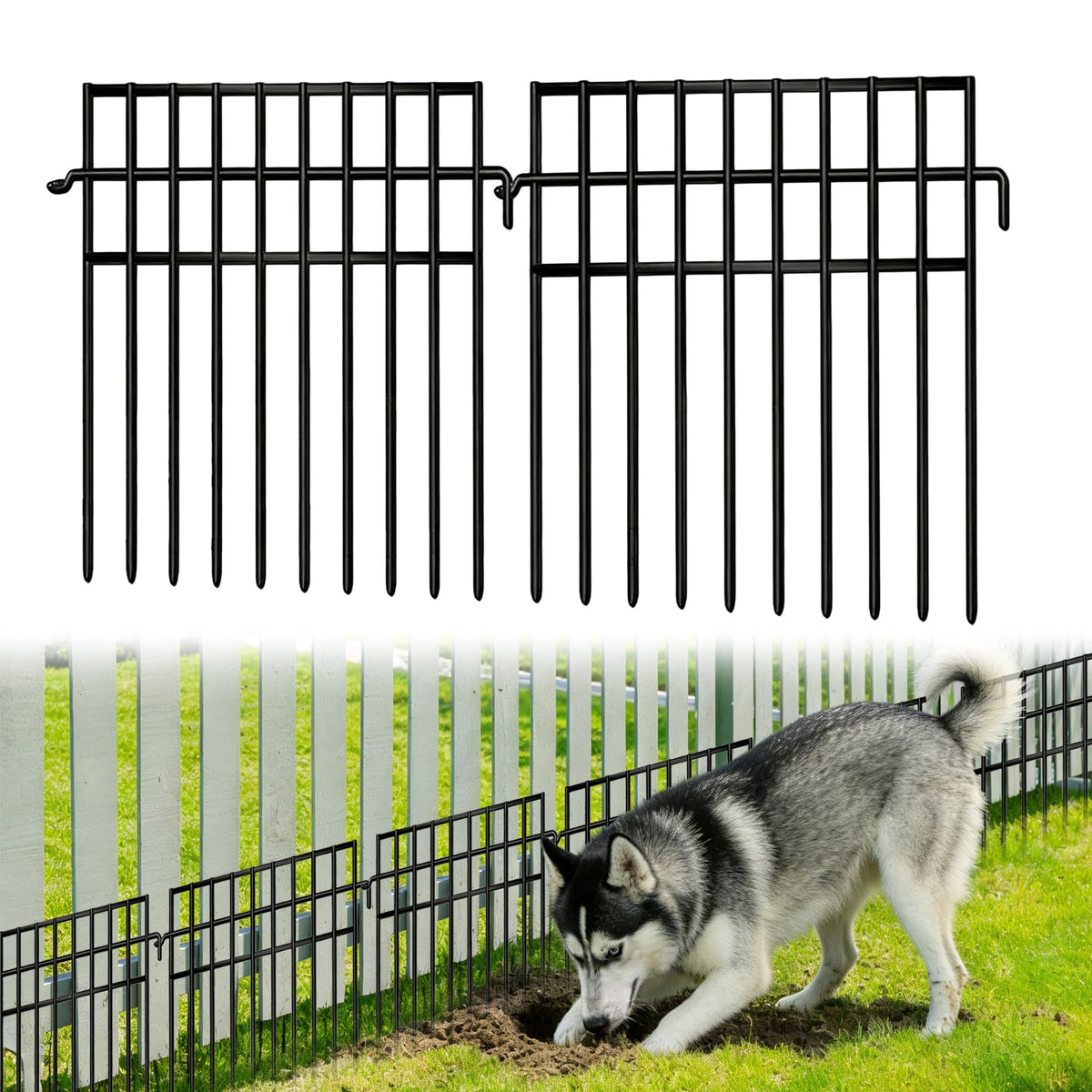FOKEP 14-panels barrier fence blocks gaps and prevents escapes.