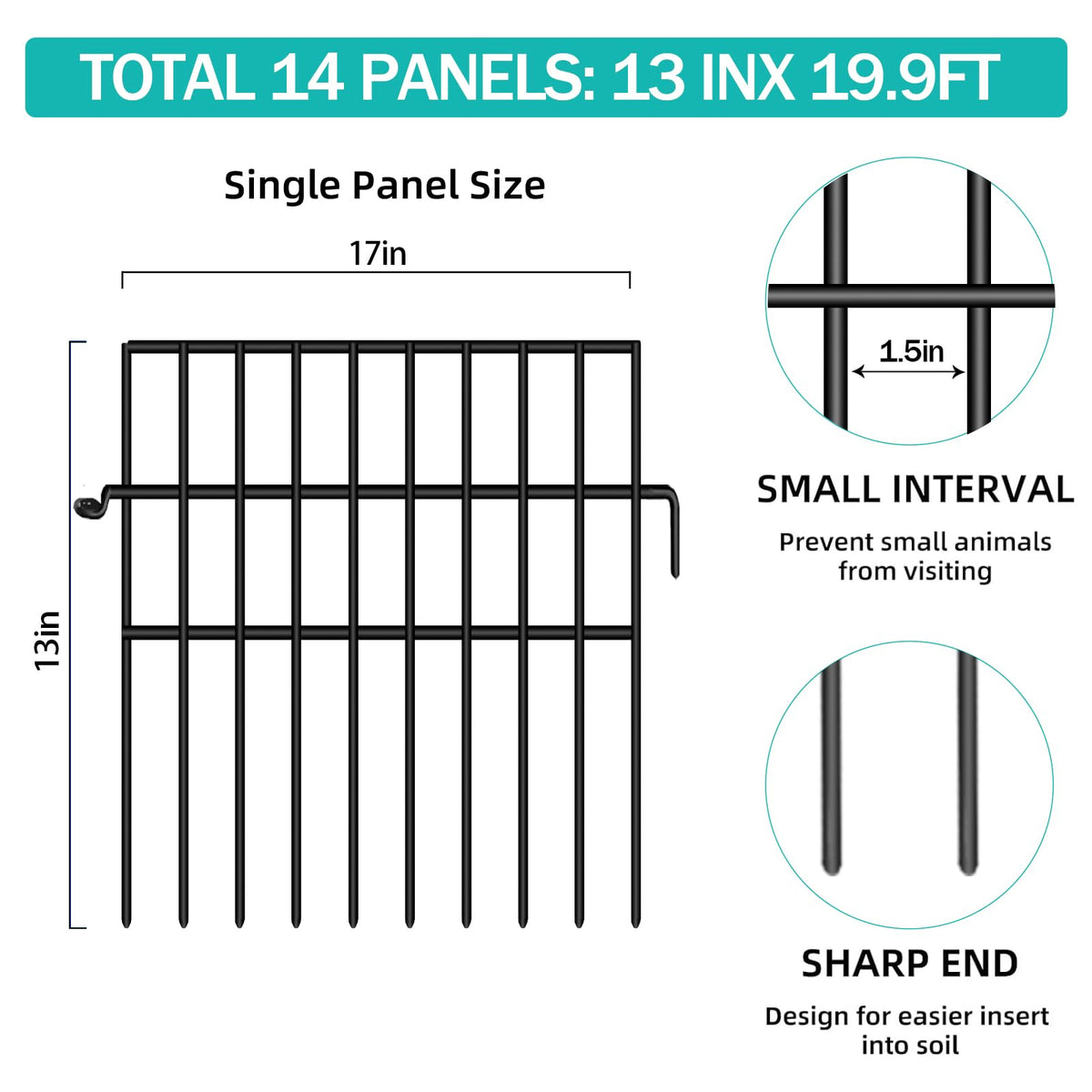 FOKEP no-dig garden fence extends around beds and borders.