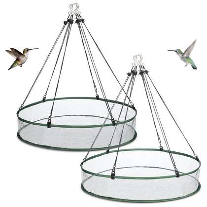 FoldTier bird seed catcher hoop 24-inch reduces waste in outdoor feeding.