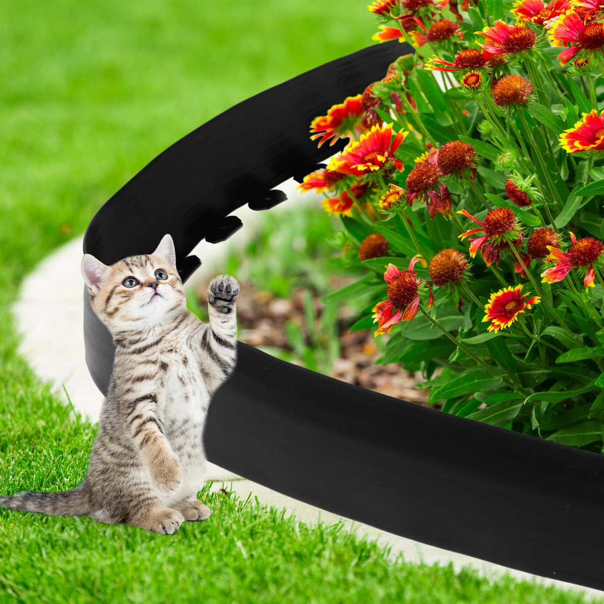 FoldTier durable plastic border resists weather for long-lasting use.