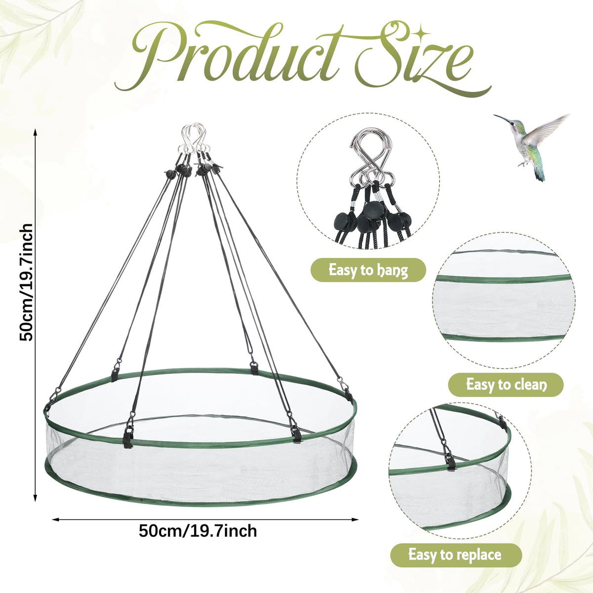 FoldTier two-pack hanging seed hoops provide multiple feeding spots for visiting birds.