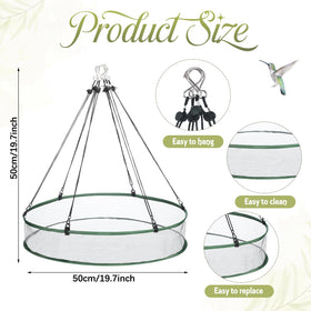 FoldTier two-pack hanging seed hoops provide multiple feeding spots for visiting birds.