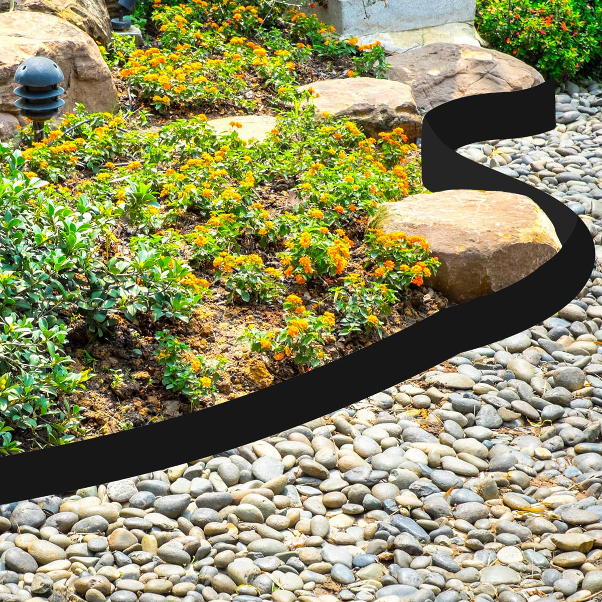FoldTier versatile edging suits lawns, gardens, patios, and driveways.