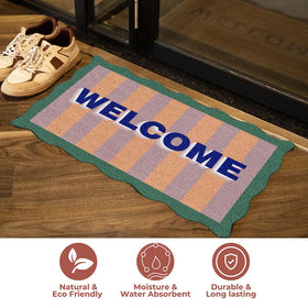 Folkulture Anti-Slip Door Mat Backing Keeps mat in place.