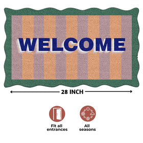 Folkulture Coir Door Mat Front Door Entry Absorbs moisture and traps dust.