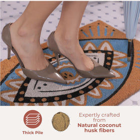 Folkulture dirt-trapping design reduces grit tracked indoors from outdoors.