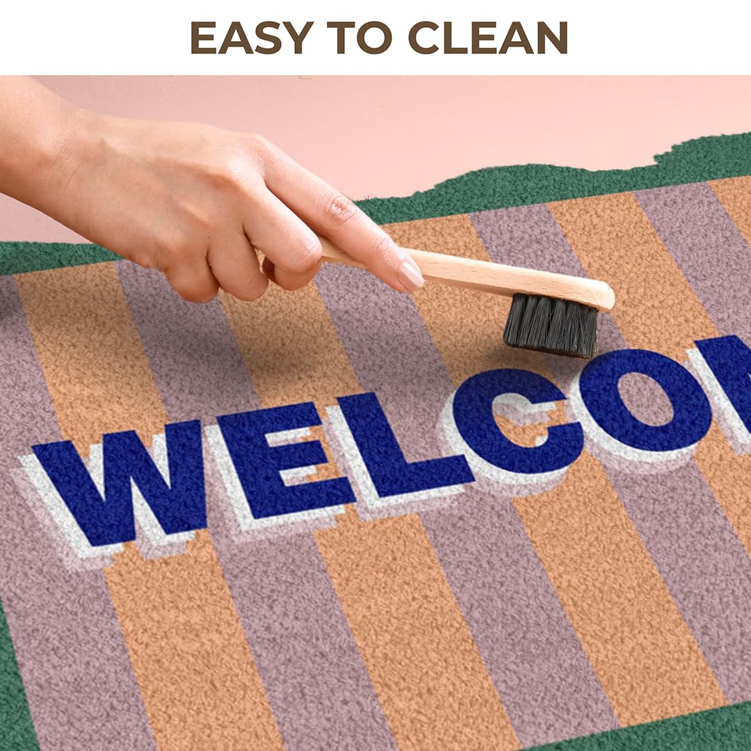 Folkulture Durable Fade-Resistant Doormat for all weather.