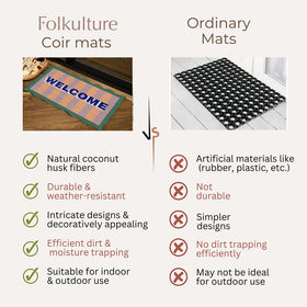 Folkulture Eco-Friendly Coir Door Mat Sustainable home entry.