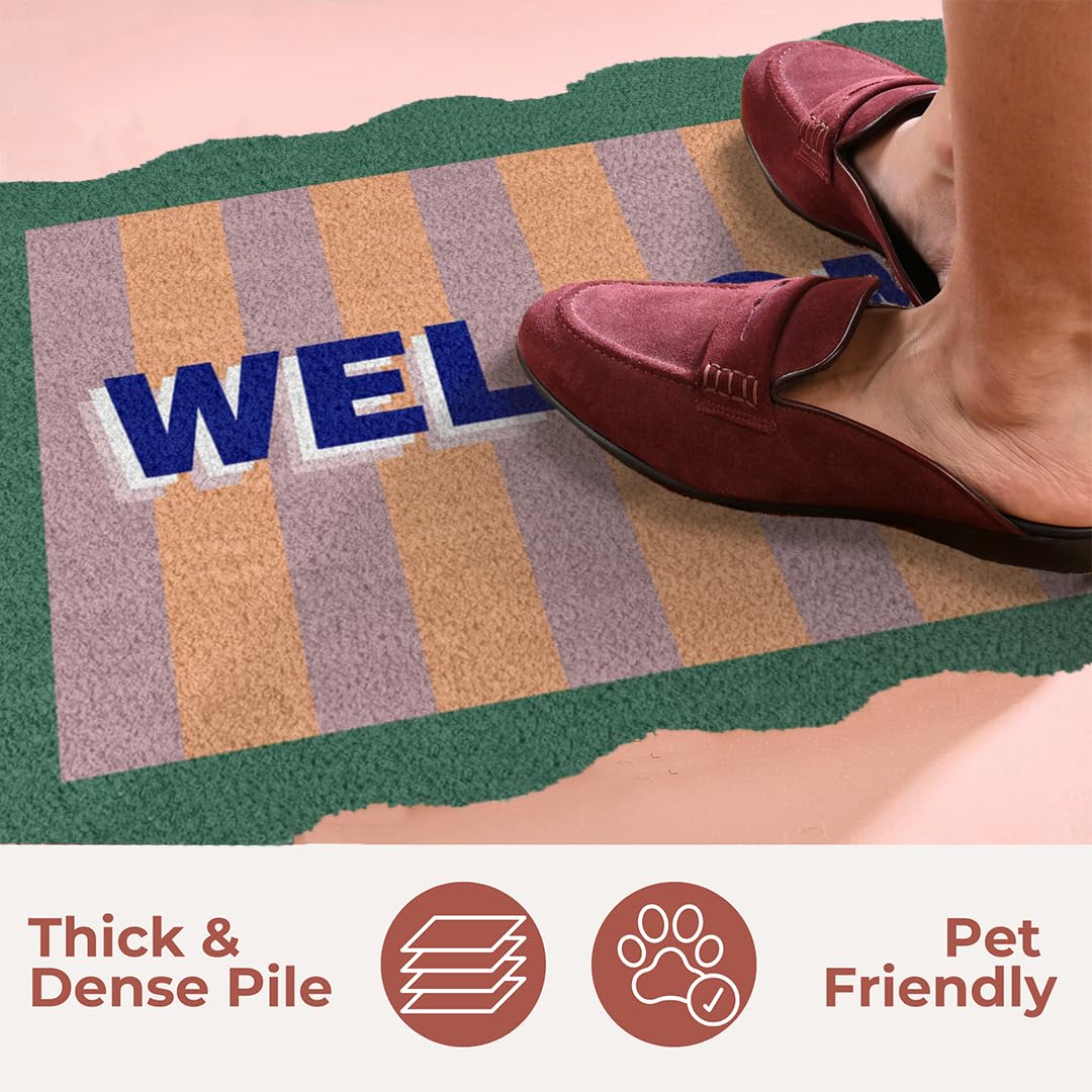 Folkulture Moisture-Absorbent Doormat Reduces wet, muddy footprints.