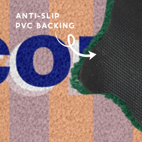 Folkulture Scalloped Coir Mat Welcome Adds stylish entryway appeal.