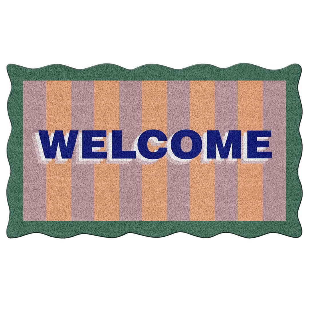 Folkulture Welcome Mat Outdoor 16x28 with anti-slip backing for safe entry.
